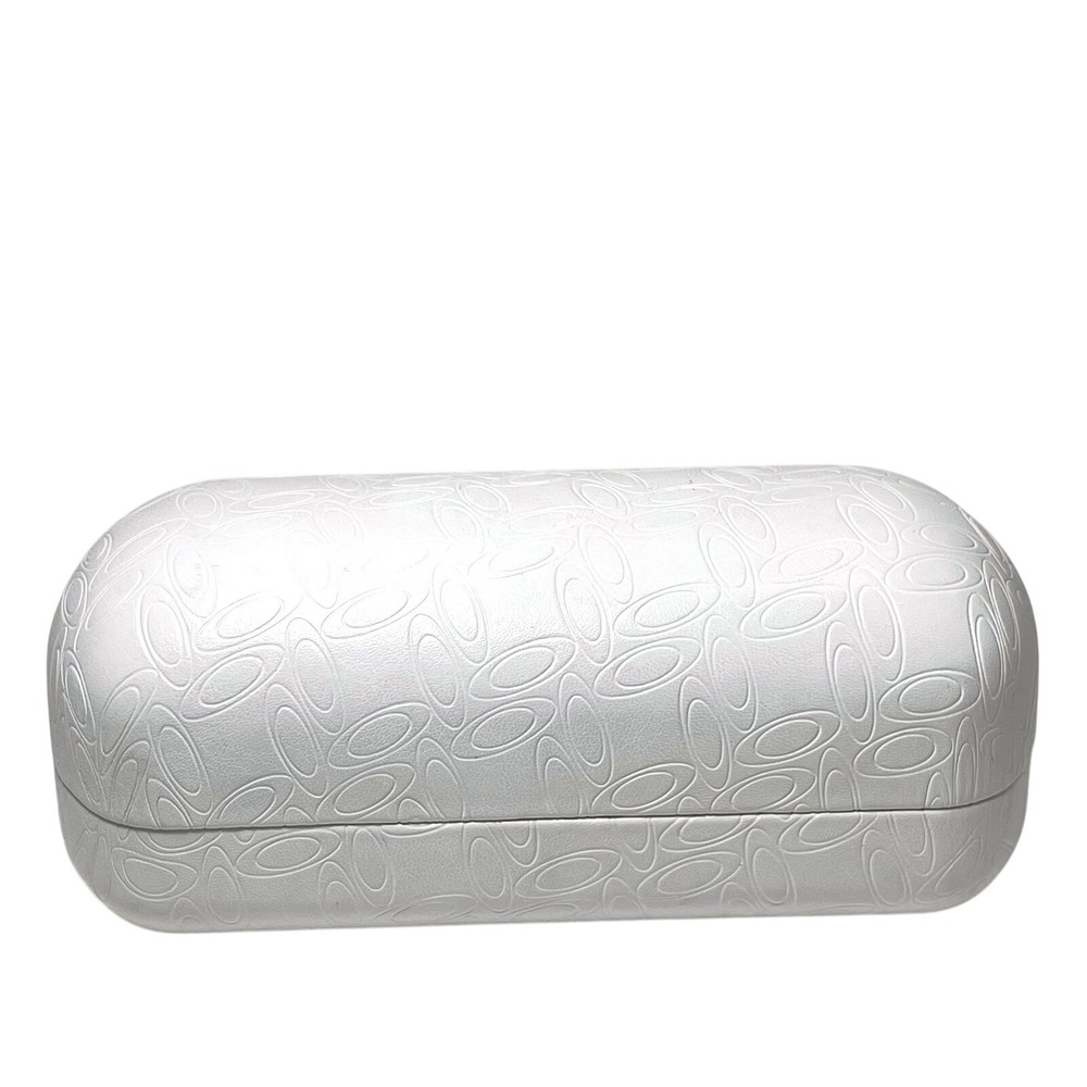 VTG Oakley White Clamshell Sunglasses Hard Case Embossed Signature Logo